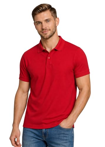 Image of INKKR Men's Polo Neck Half Sleeve Solid T-Shirts