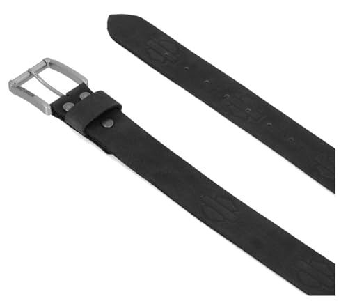 Harley-Davidson Men's Repeat Open Bar & Shield Logo Leather Belt - Black3