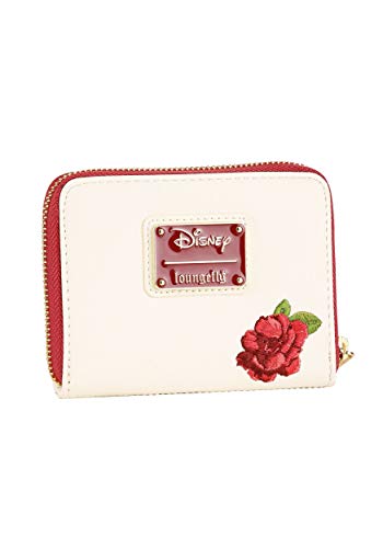 Loungefly Disney Belle Flowers Faux Leather Mini Zip Wallet3