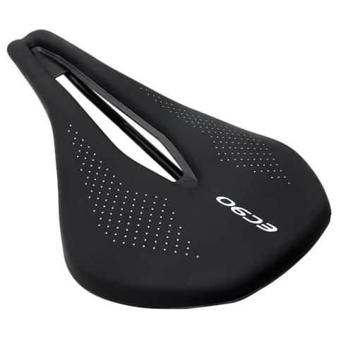 Bicycle Seat Road Bike Saddles PU Ultralight Breathable Comfortable Seat Cushion Bike Racing Saddle Parts Components (Black) Cover