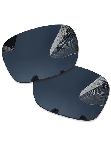 Image of 4 Pairs Ploarized Replacement Lenses for Oakley Holbrook Metal OO4123 Sunglasses - Black + Silver Titanium + Ice Blue + Fire Red