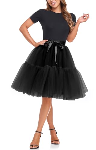 Women Voluminous Tiered Tulle A-Line Tutu Skirt2