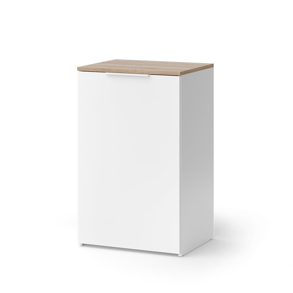 Vicco Aparador Wido, Blanco, 50 x 80 cm con Estante, para Almacenamiento y organización Que Ahorra Espacio