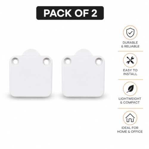 Image of Automatic Wardrobe Cabinet Door Light Switch, Push-to-Off Door Activated Switch for Wardrobe, Closet, Cupboard, Cabinet & Furniture Lights, Pack of 2