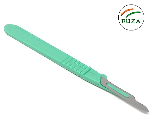 EUZA Disposable Scalpel Blades NO. 15 Sterile Surgical With Graduated Handle (15, 2)