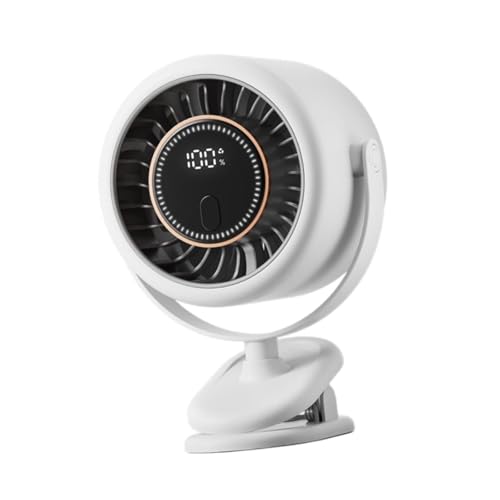 Cosiro 【2025New 6段階風量調節】卓上扇風機 クリップ 小型 USB扇風機 充電式 強力 360度角度調整 静音 LEDデジタル表示 クリップファン ミニ 扇風機 ポータブル 省エネ 卓上ファン 携帯便利 熱中症対策 オフィス・寝室・トイレ・
