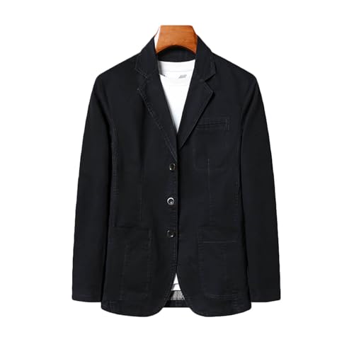 Men's Casual Blazers Plus Size Long Sleeve Lapel Suit Coat with Pockets One Line Buttons Jackets Going Out Travel Wear2