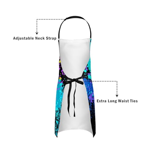 Homewish Rose Cheeth Chef Apron Wild Leopard Print Apron Retro Rose Floral Animal Cooking Apron for Women Men - Image 6