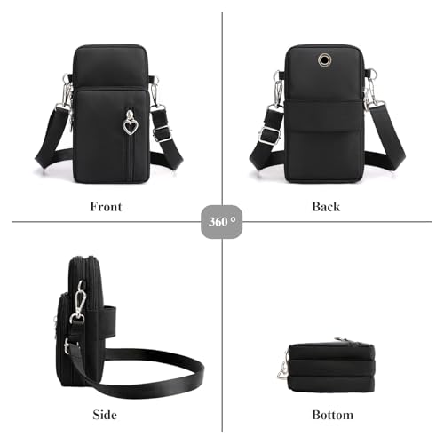 Image of WITERY Waterproof Nylon Cute Crossbody Cell Phone Purse Smartphone Wallet Bag for Women