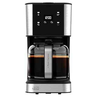 Cecotec Macchina Caffè Americano - Caffettiera a Goccia Coffee 66 Drop & Touch. 950 W, 1,5 L, 12 Tazze, Pannello tattile, Caraffa in vetro, Timer 24h, 6 interruttori, Filtro a rete riutilizzabile