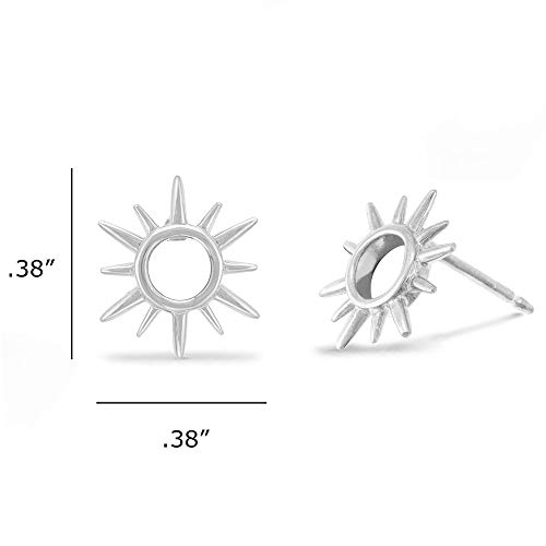 Boma Jewelry Sterling Silver Sunburst Sun Open Circle Stud Earrings4