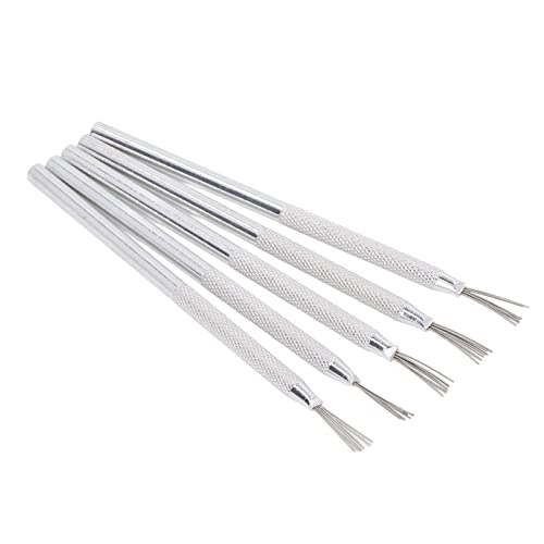 5 pièces d'outils d'aiguille d'argile, aiguille de sculpture de poterie d'argile, outils de détail d'aiguille, outils d'aiguille d'argile, outils de modélisation de texture pour les shapers et la modé Cover