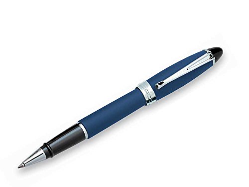 Aurora ipsilon Satin Blue Rollerball Pen – au-b70b