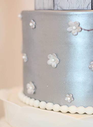 Luster Dust - Silver Pearl (4g 1x Jar) | Edible Vegan Dust & Paint for Cake Decorating, Ice Cream, Desserts, Cocktails and Beverages by Bakell