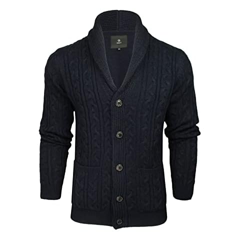 Xact Men's Stylish Cable Knit Cardigan Cover