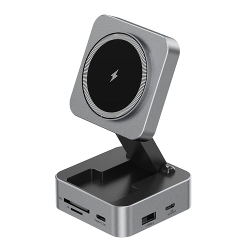 Station d'accueil USB C 10 en 1 avec chargeur sans fil et HDMI 4K pour MacBook Pro et XPS