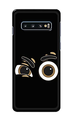 Image of PRINTFIDAA Funky Expression of Cartoon Eyes Printed Designer Hard Back Case Cover for Samsung Galaxy S10 Plus (6.4 inch), SM-G975F / DS, SM-G975U, SM-G975W -(TI) MVN1004