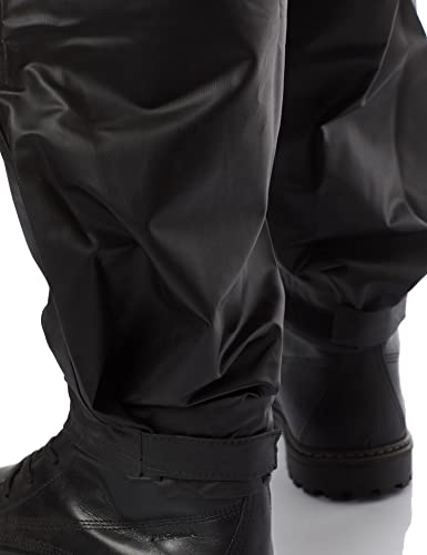 Conjunto Capa de chuva Motoqueiro Tamanho GG PVC 0,28mm Combate Com Gola Masculino Preto Pioneira -