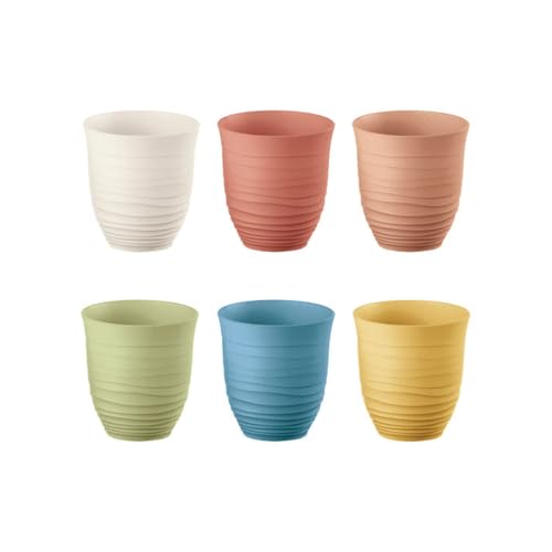 Guzzini -SET 6 BICCHIERI BASSI 'TIERRA'Colori decori vari