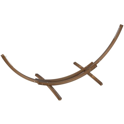 Outsunny 3m Wooden Hammock Stand, Pine Wood