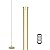 EDISHINE LED Corner Floor Lamp, Set of 2 Minimalist Dimmable Light with Remote, 57.5" Tall Standing Lamp for Living Room, Bedroom, Home Office, 7 Color Temperature 2700-6000K (Gold)