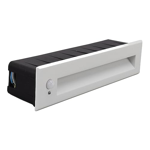 Luz de paso con sensor para pasillos y armarios empotrada en aluminio blanco 4000K 1