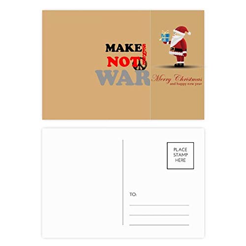 Cartes postales Père Noël Make Sense Not War | Lot de 20 pièces pour vœux