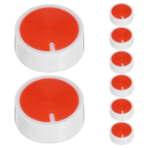 DIYEAH Perilla de control de temperatura de 8 piezas para calentador eléctrico, perilla giratoria de encendido y apagado, interruptor de ajuste de calor ajustable, pieza de repuesto para calentador