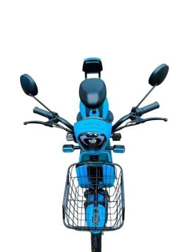 Image of Ultrabikes City Ride Moped | 550 watt Motor | 48V 18Ah Lithium Ion Battery | NO DL Required | 40 Top Speed | Digital Display | 2 Year Warranty | 70 km in Single Charge I 3 Speed Modes (Blue)