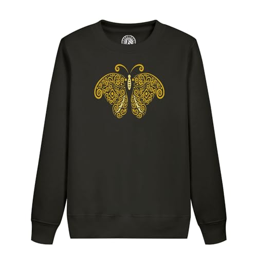 Sweatshirt enfant dessin de papillon résistant pour l'école et le sport