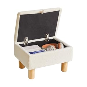 Aibiju Fußhocker YD-JD136W mit Stauraum