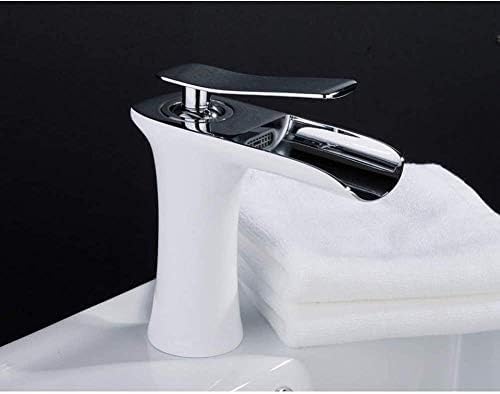 Mélangeur en laiton blanc pour robinets d'évier de salle de bain design