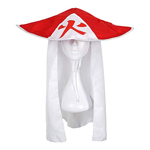 Cinmaul Naruto Cosplay Anime Hokage Hat Accessories Naruto Headband Set with Head Face Cover (Red)
