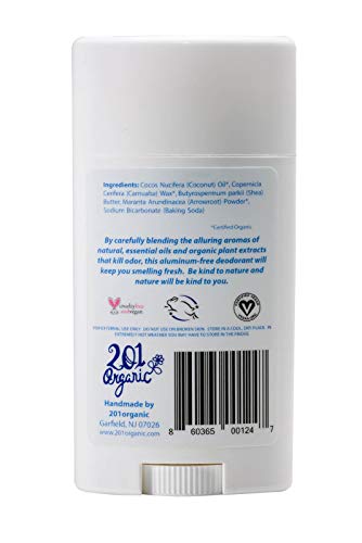 201 Organic-Naked Unscented Organic Deodorant-100% Natural, Aluminum-Free, Vegan, Fragrance-free, Gender Neutral, Non-GMO, Paraben-Free 24H Protection for Him & Her- Handmade in USA image 4