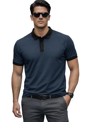 Image of Noble Monk Men's Regular Fit Polo Neck T-Shirt | Half Sleeve
