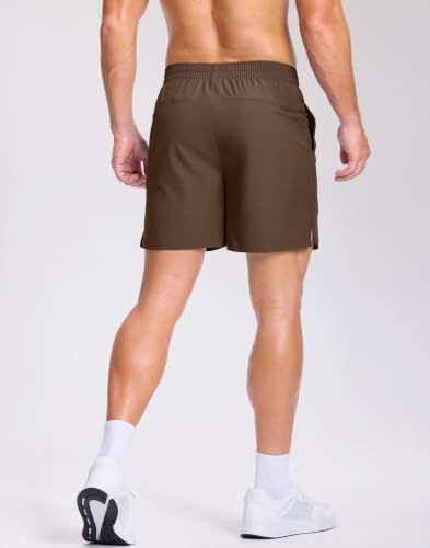 Image of GGJ Men's Lightweight Athletic Shorts with 2 Zipper Pockets 7 inch /9 inch /5 inch Gym Workout Running Quick Dry Tennis Shorts for Men