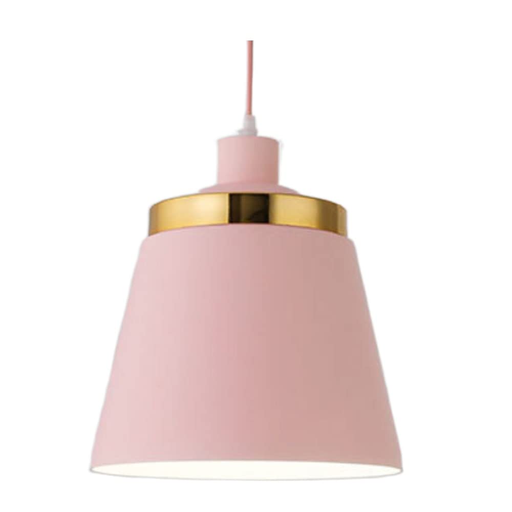 HXYSXHJUO E26 Adjustable Color Pendant Light Fixture - Blue Retro Chandelier for Home and Office(Pink)
