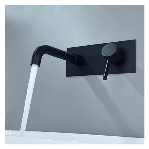 Robinet d'évier rond mural eau chaude froide mitigeur lavabo inox doré
