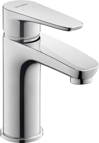 Duravit B.1 Waschtischarmatur, Größe S (Auslauf Höhe 96 mm), Wasserhahn Bad, Waschbecken Armatur mit Keramikkartusche, Chrom