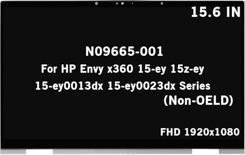 Image of N09665-001 Screen Replacement for HP Envy x360 15-ey 15z-ey 15-ey0013dx 15-ey0023dx Series FHD 1920x1080 IPS LCD Display Touch Screen Digitizer Assembly Bezel with Control Board (Non-OELD)