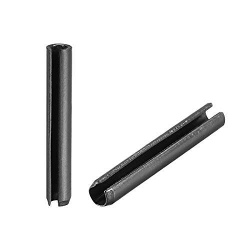 sourcing map Slotted Spring Pin - 5mm x 35mm Plain Finish 65Mn Roll Assortment Kit for Small Machine Projects 30Pcs