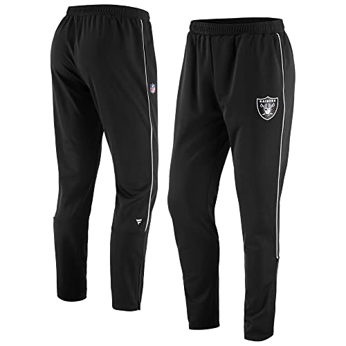 Pantalones Raiders Fanatics NFL Prime AW21 negros con acabados premium de algodón