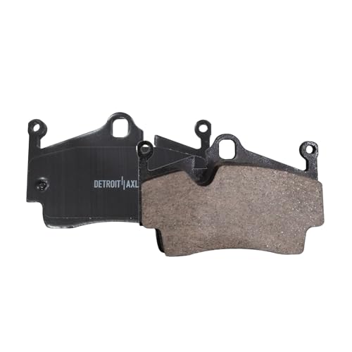Image of Detroit Axle - Rear Ceramic Brake Pads with Hardware Set Replacement for Porsche 718 Boxster Cayman - 4pc Set