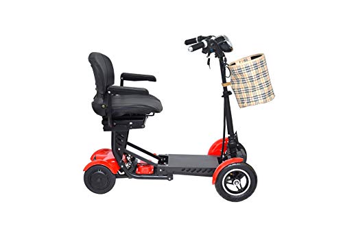 2022 New United Mobility City Slicker Ex Battery Powered Mobility Scooter Heavy Duty Lightweight Folding 17 Miles Range Scooter (Red), Multicolor #TOP5