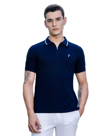 Image of Thomas Scott | Men | Solid | Polo Tshirt | Regular Fit | 100% Cotton | Polo Collar | Casual Tshirt