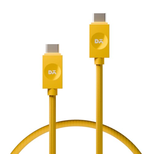 Image of DailyObjects POP 100W Kevlar Core Magnetic Charging Cable | USB Type-C| Fast Charging, 480Mbps Data Transfer | Compatible with Android & iOS Smartphones, Earphones, Tablet /Ipads, MacBook - Yellow