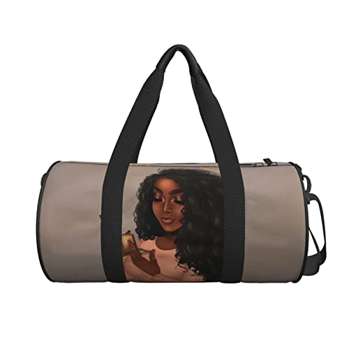 Gym Bag For Women Duffel Bags African American Black Girl9 Sports Dance Bag Travel Luggage Bags For Men Women Weekender Sports Vacation #TOP1