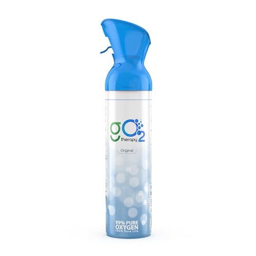gO2Therapy Up to 450 Inhalations, 12L | Portable Oxygen Canister – Single Mouth & Nose Mask –...