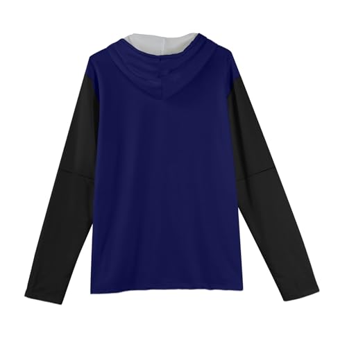 Men's Hoodies Pullover Hoodie for Men Casual Color Block Hooded Sweatshirt with Pockets Fall Sports Tops4