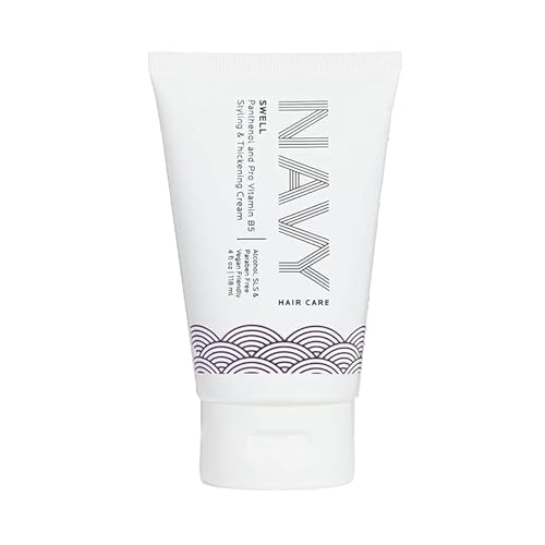 NAVY HAIR CARE Swell Thickening Cream | Lightweight Styling Product for Fullness & Shine | 4 oz